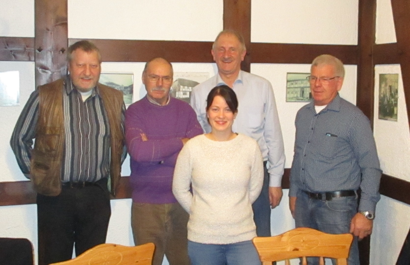 Von links nach rechts: Otto Heinemeyer, Klaus-Peter Platz, Joachim Stünkel, Manfred Rose und vorne Anna-Lena Lampe